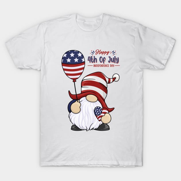 Fourth of July Gnome T-Shirt by TheRoverhate